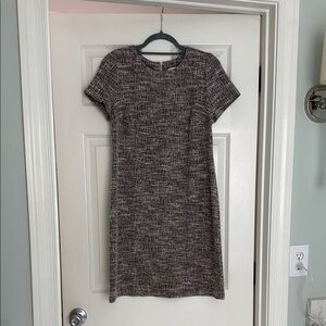 Calvin Klein Brown and White Sheath Mini Dress